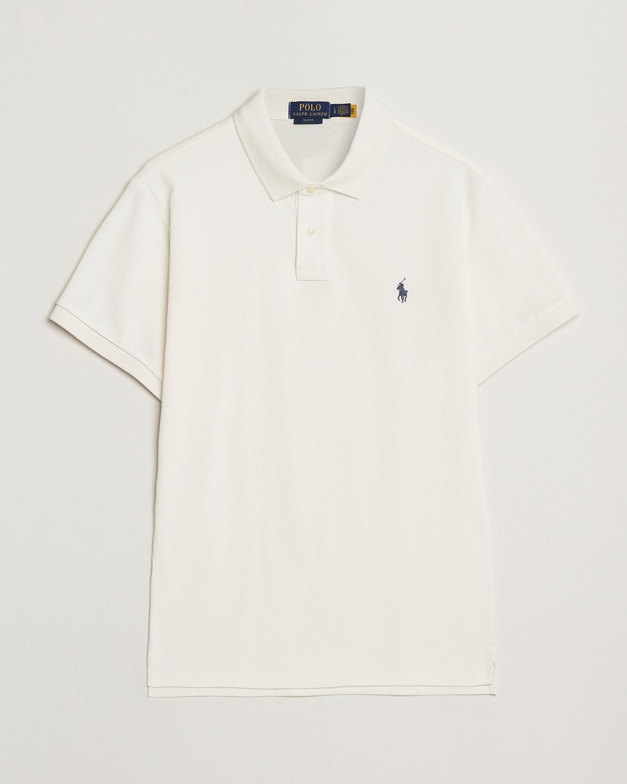 Men | Polo Shirts | Polo Ralph Lauren | Slim Fit Polo Pale Cream