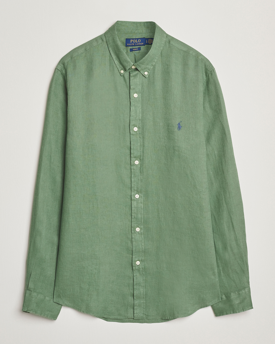 Men | Shirts | Polo Ralph Lauren | Slim Fit Linen Shirt Fatigue