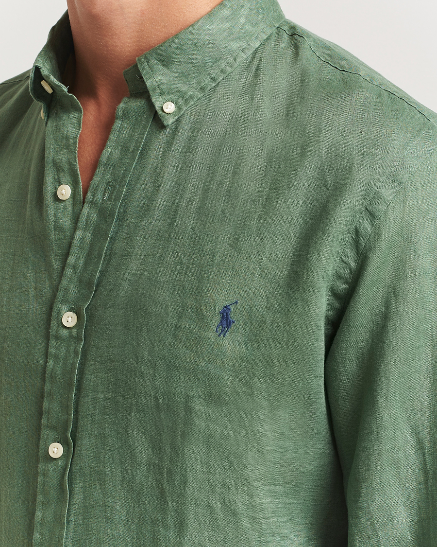 Men | Shirts | Polo Ralph Lauren | Slim Fit Linen Shirt Fatigue