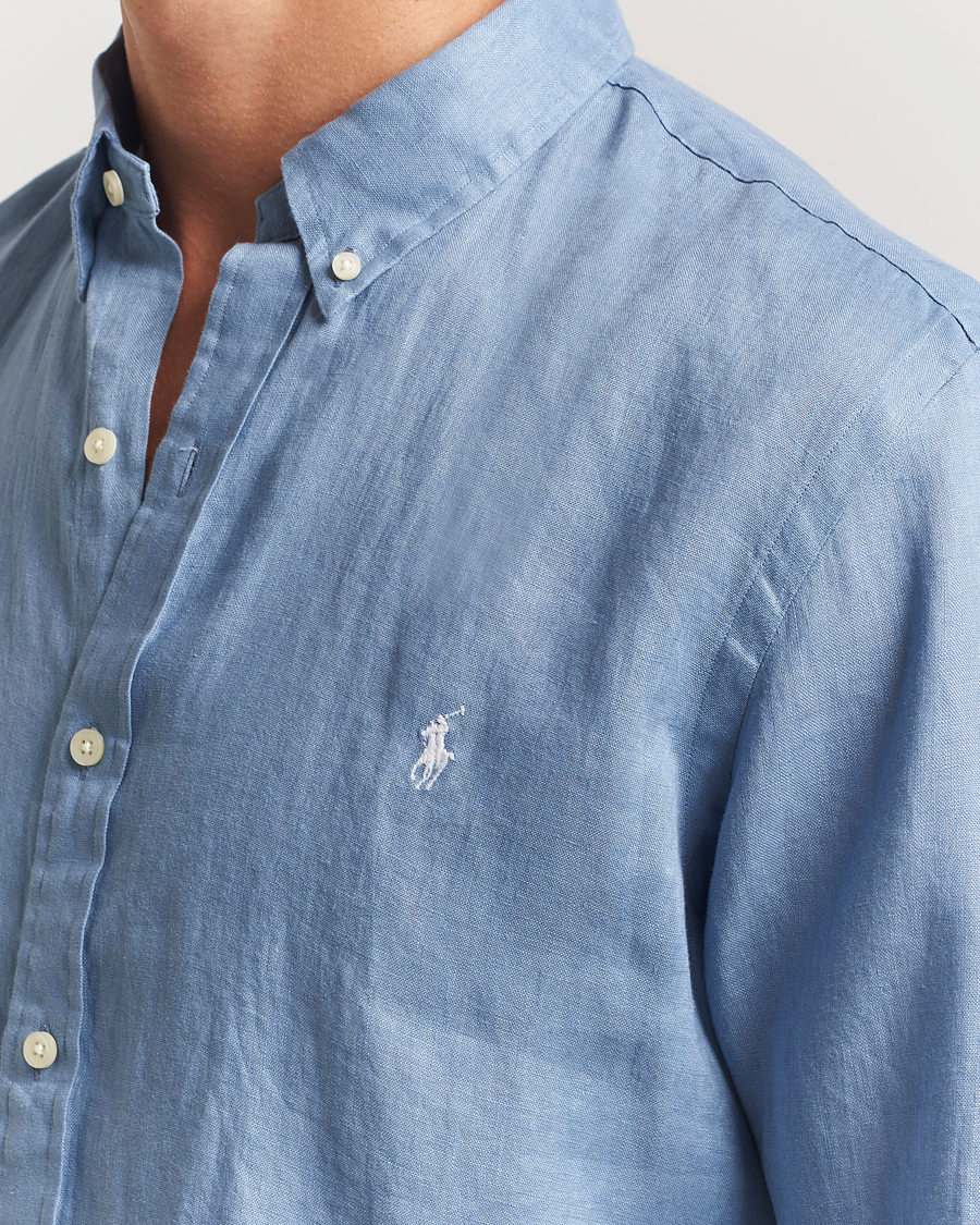 Men | Shirts | Polo Ralph Lauren | Slim Fit Linen Shirt Channel Blue