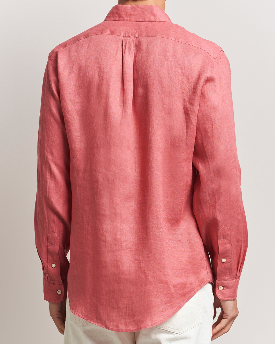 Men | Shirts | Polo Ralph Lauren | Slim Fit Linen Shirt Adirondack Berry