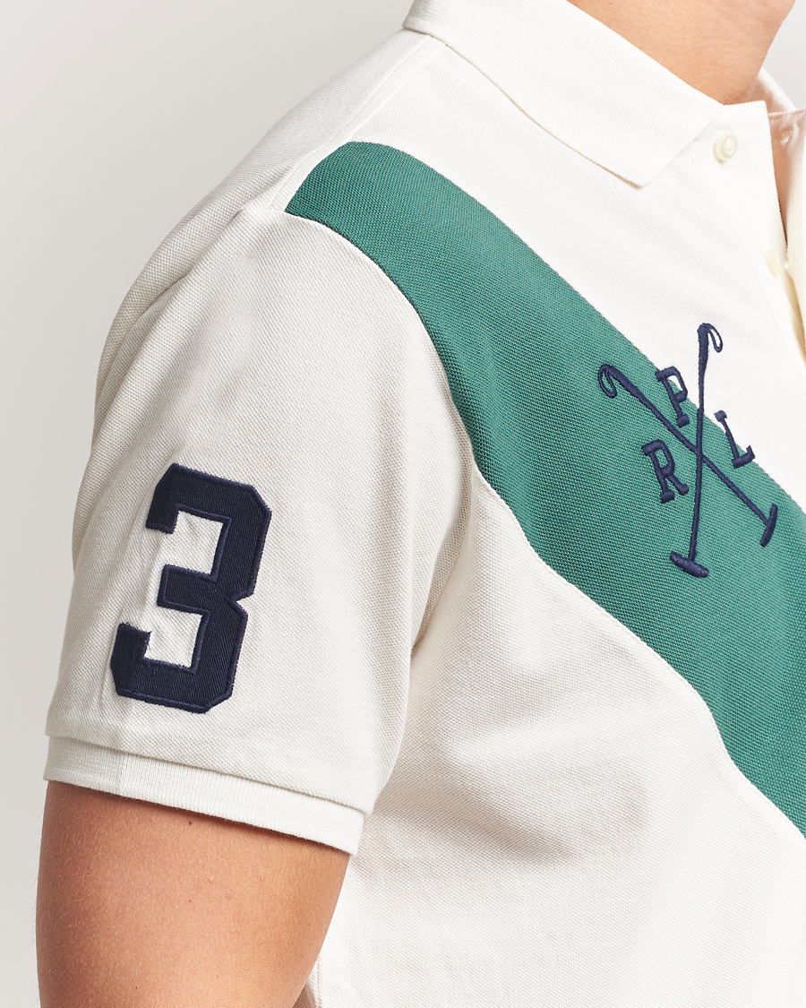 Men | Polo Shirts | Polo Ralph Lauren | Custom Slim Diagonal Stripe Polo Nevis/Washed Forest