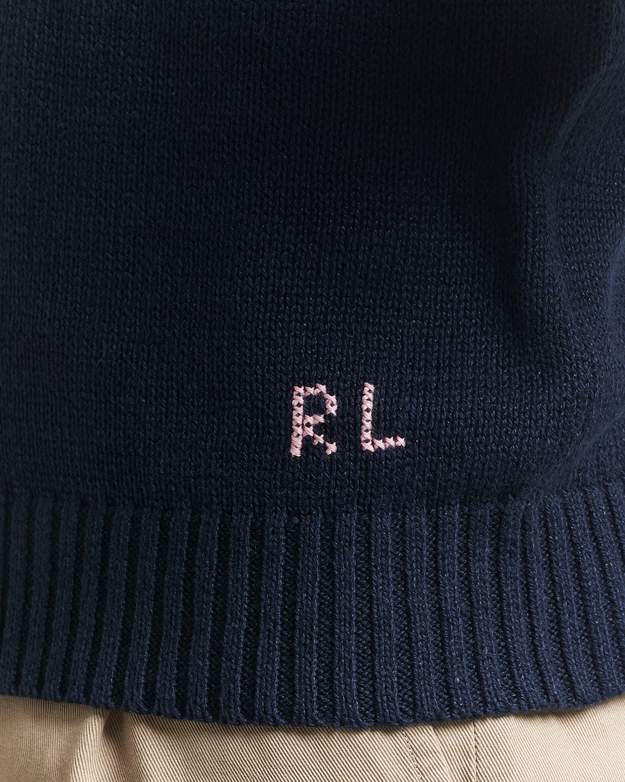 Men | Sweaters & Knitwear | Polo Ralph Lauren | Linen/Cotton Bear Pullover Bear Navy
