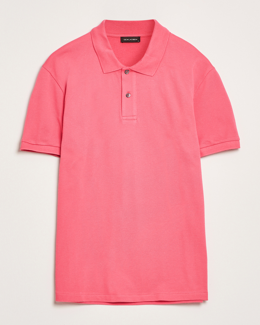 Men | Polo Shirts | Oscar Jacobson | Alex Cotton Polo Cinfandel Red