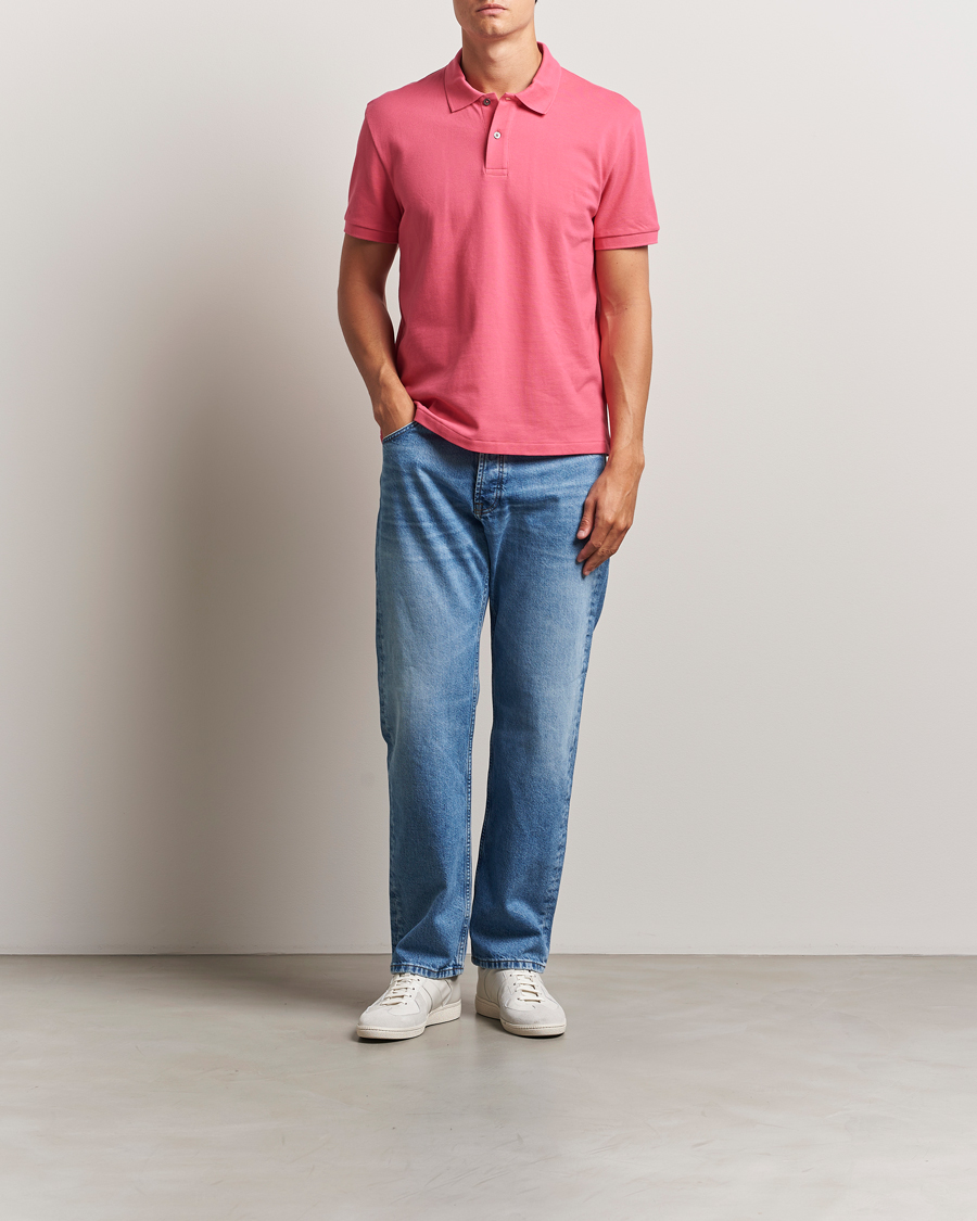 Men | Polo Shirts | Oscar Jacobson | Alex Cotton Polo Cinfandel Red