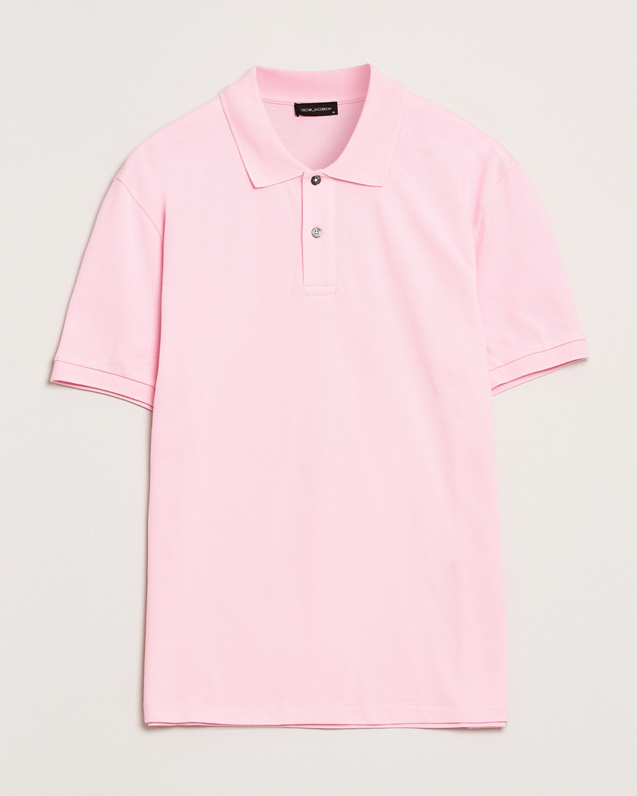 Men | Polo Shirts | Oscar Jacobson | Alex Cotton Polo Pink