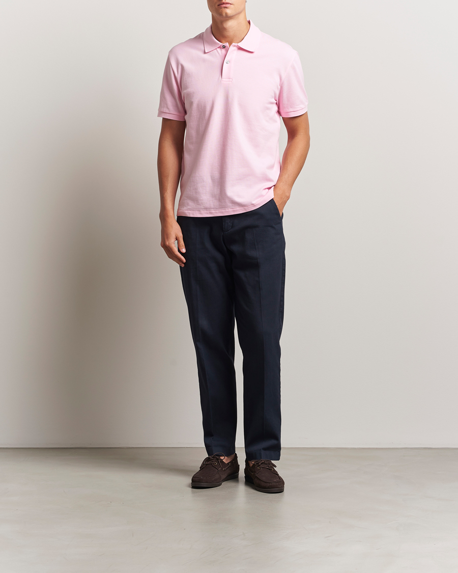 Men | Polo Shirts | Oscar Jacobson | Alex Cotton Polo Pink