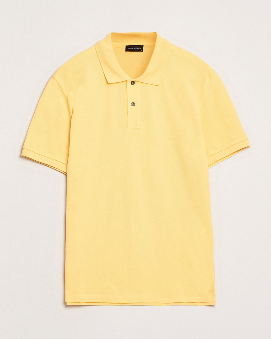 Men | Polo Shirts | Oscar Jacobson | Alex Cotton Polo Yellow