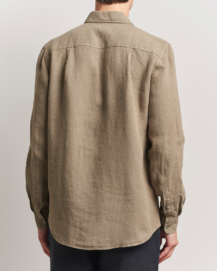 Men | Shirts | A Day's March | Abu Linen Shirt Clay