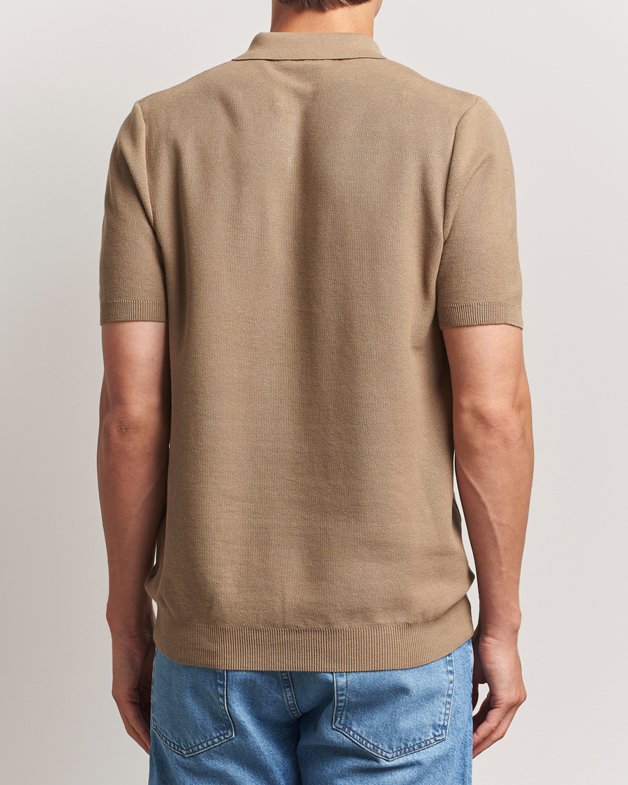 Men | Polo Shirts | Sunspel | Fine Texture Polo Dune
