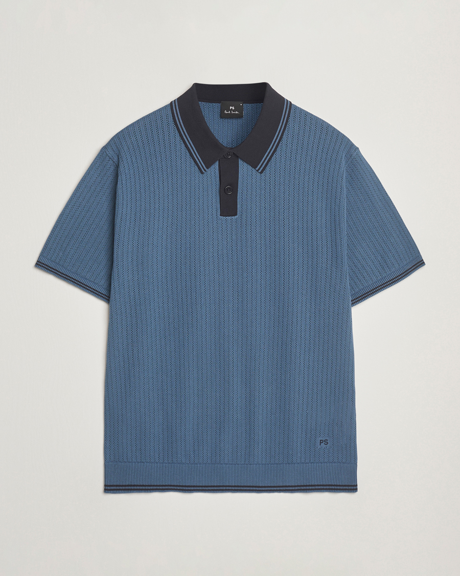 Men | Polo Shirts | PS Paul Smith | Knitted Polo Blue