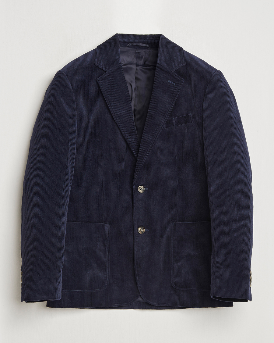 Men | Blazers | GANT | Corduroy Blazer Evening Blue