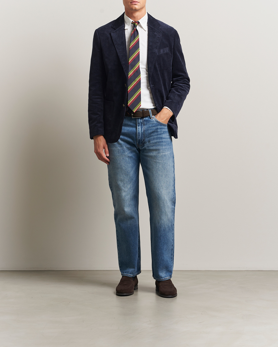 Men | Blazers | GANT | Corduroy Blazer Evening Blue