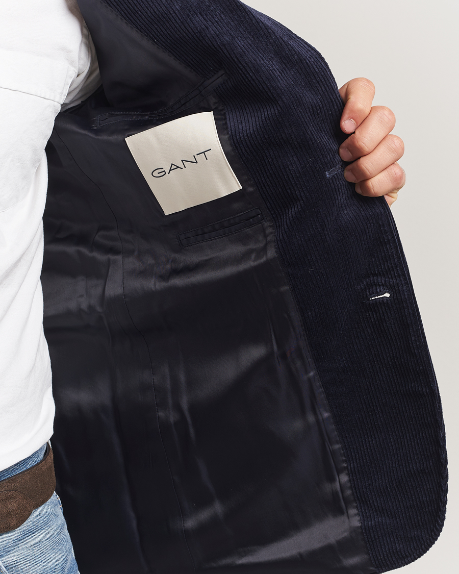 Men | Blazers | GANT | Corduroy Blazer Evening Blue