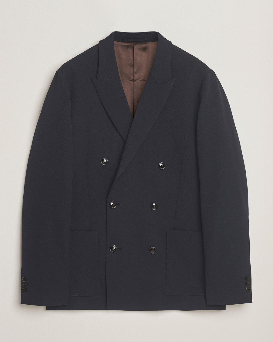 Men | Blazers | NN07 | Jordin Wool Double Breasted Blazer Deep Navy
