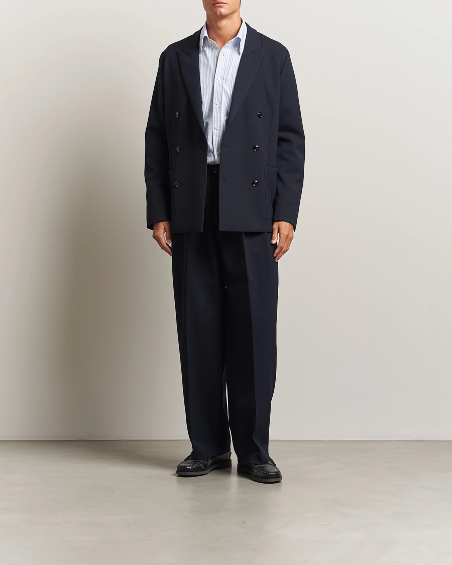 Men | Blazers | NN07 | Jordin Wool Double Breasted Blazer Deep Navy