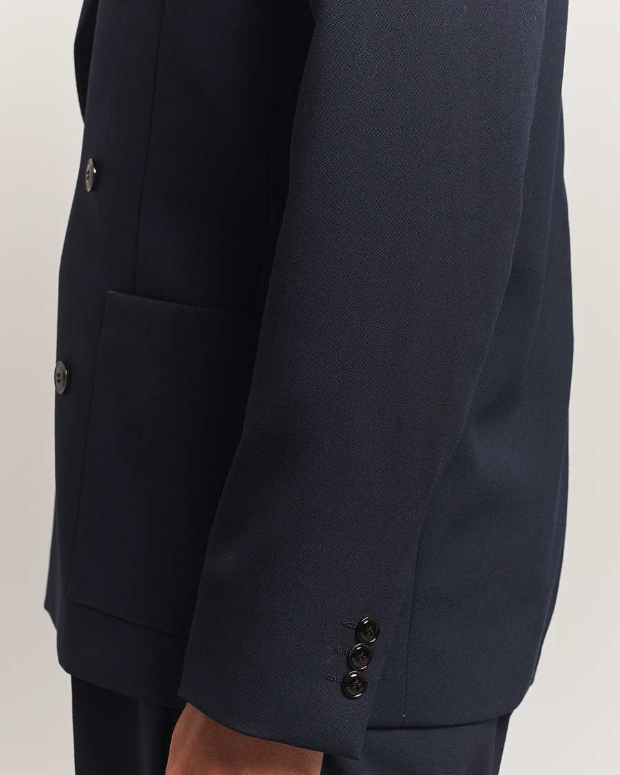 Men | Blazers | NN07 | Jordin Wool Double Breasted Blazer Deep Navy