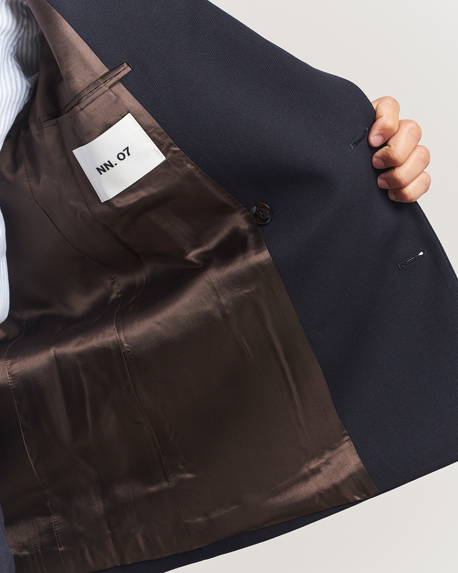 Men | Blazers | NN07 | Jordin Wool Double Breasted Blazer Deep Navy