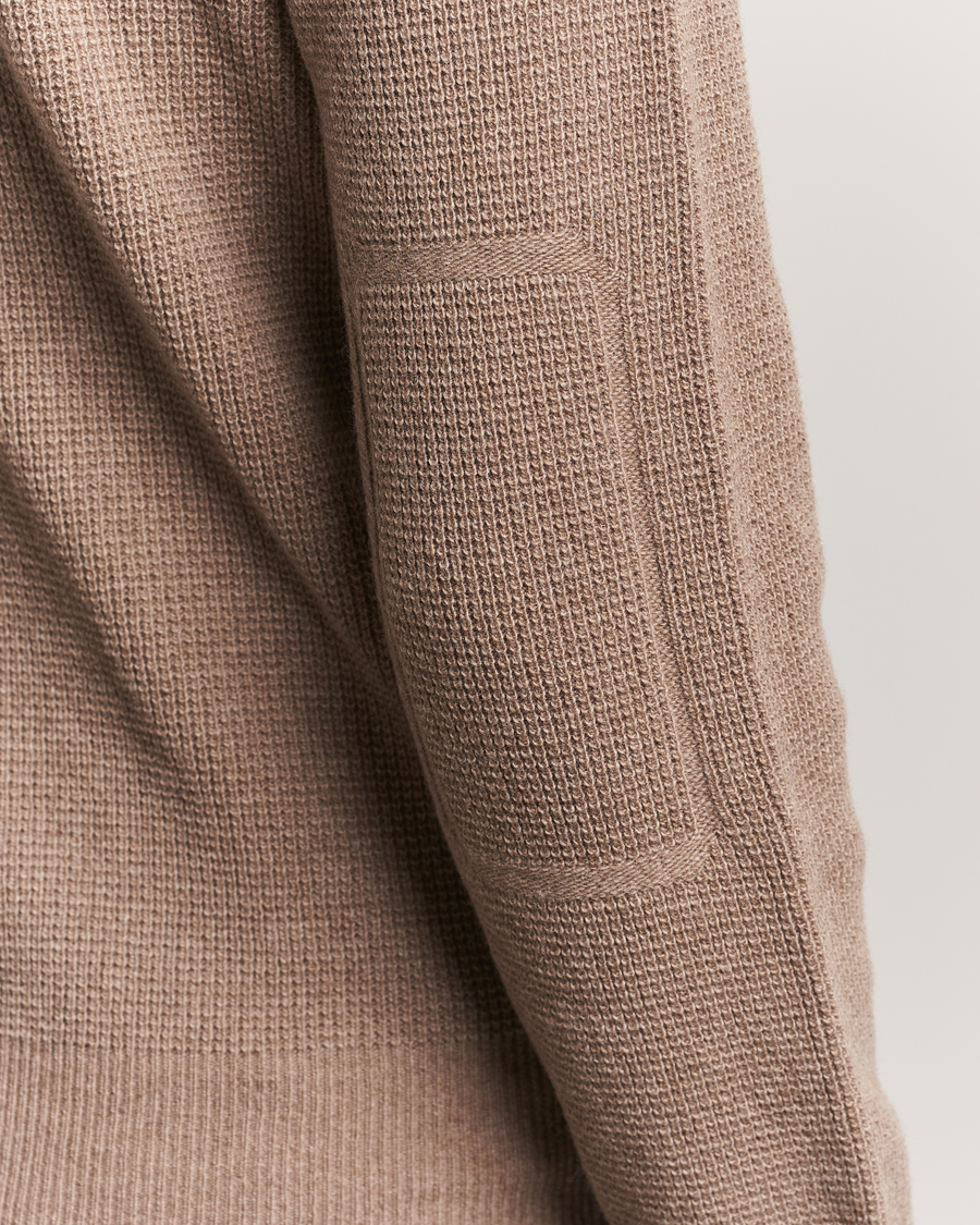 Men | Sweaters & Knitwear | Canali | Wool/Cashmere Long Sleeve Polo Brown