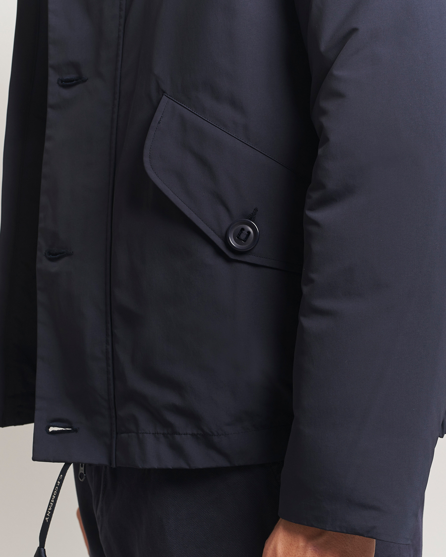 Men | Coats & Jackets | C.P. Company | Micro M Recycled Padded Hood Jacket Navy