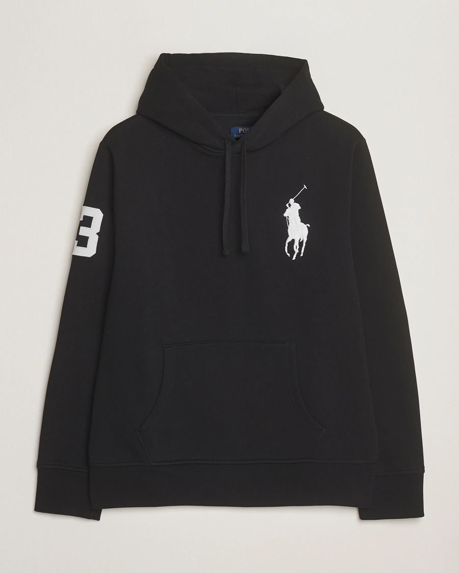 Men | Sweaters & Knitwear | Polo Ralph Lauren | Big Pony Hoodie Polo Black