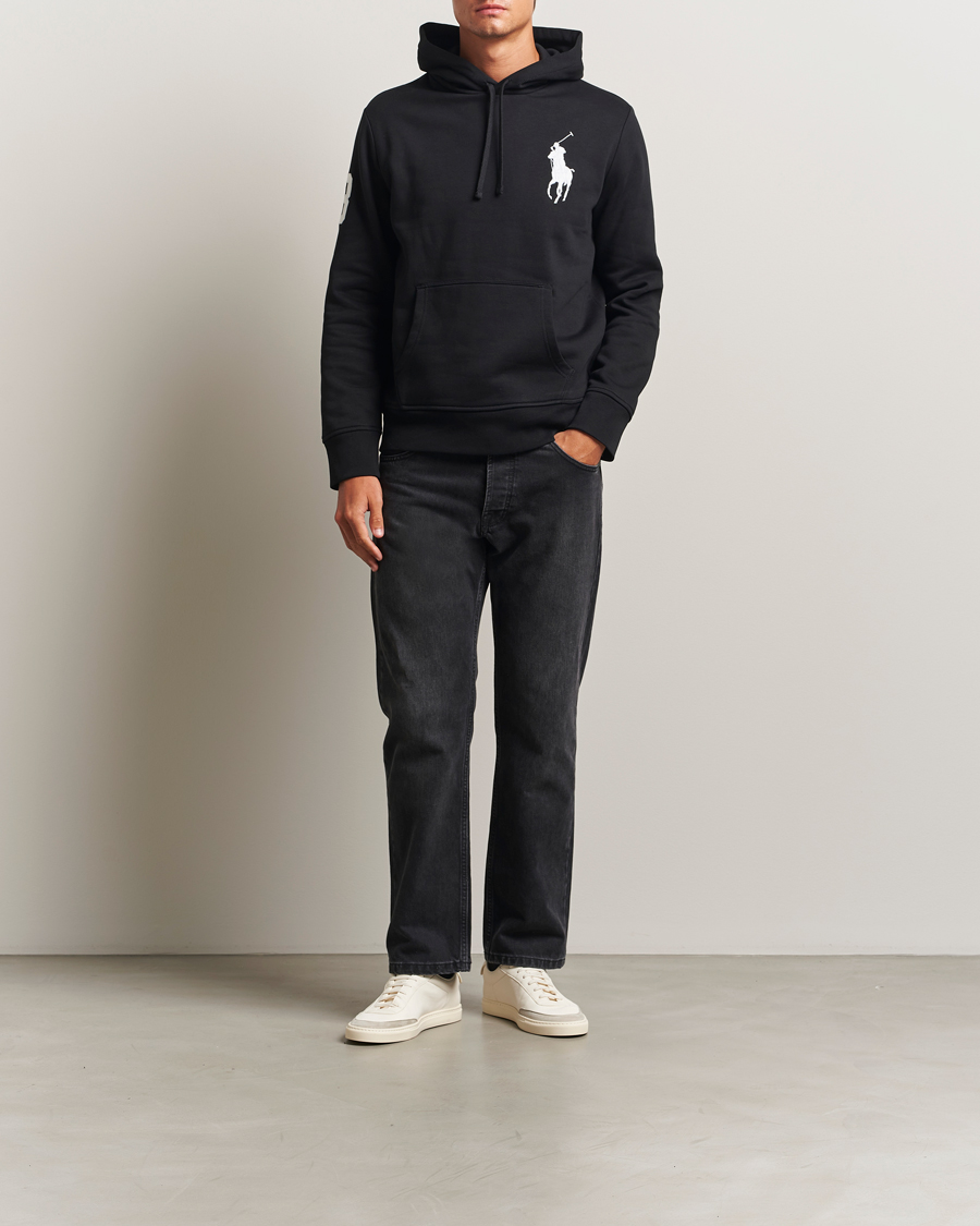 Men | Sweaters & Knitwear | Polo Ralph Lauren | Big Pony Hoodie Polo Black