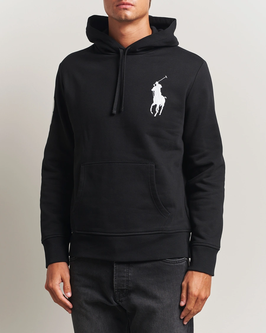Men | Sweaters & Knitwear | Polo Ralph Lauren | Big Pony Hoodie Polo Black
