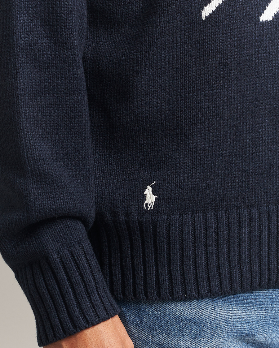 Men | Sweaters & Knitwear | Polo Ralph Lauren | Cotton Logo Sweater Hunter Navy
