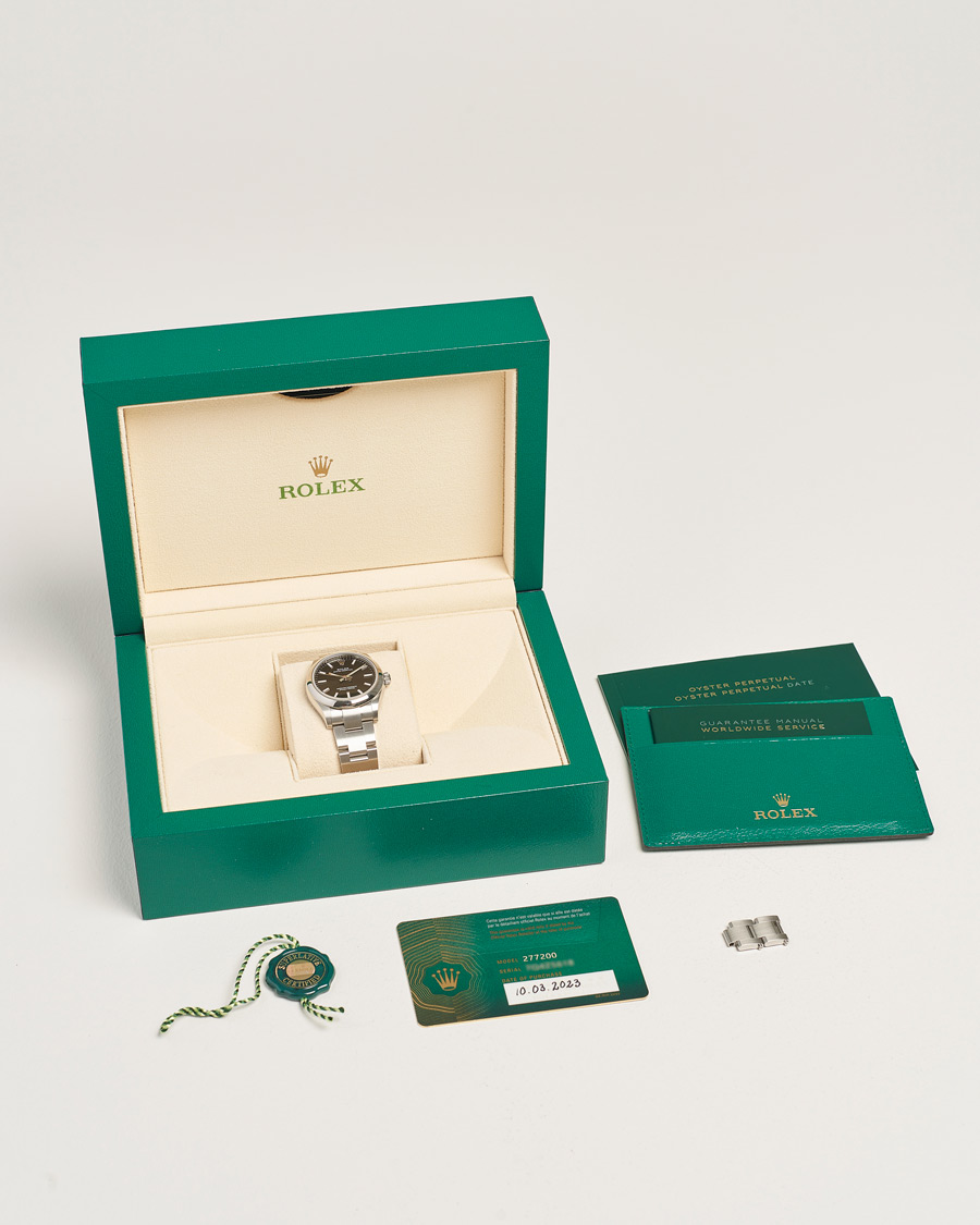 Men | Rolex Pre-Owned Oyster Perpetual 31 Black | Rolex Pre-Owned | Oyster Perpetual 31 Black