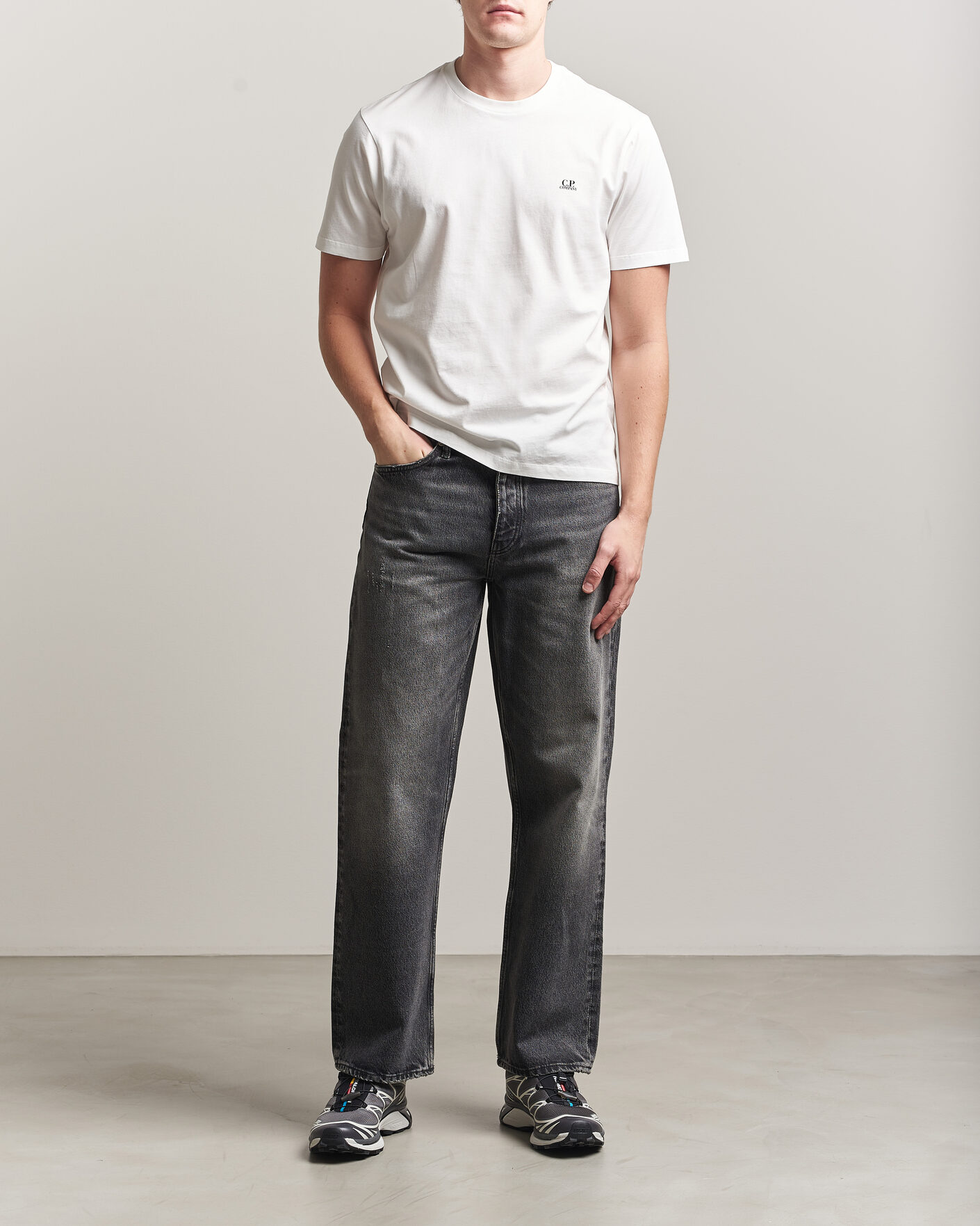 Men | T-Shirts | C.P. Company | Short Sleeve Back Print T-Shirt White