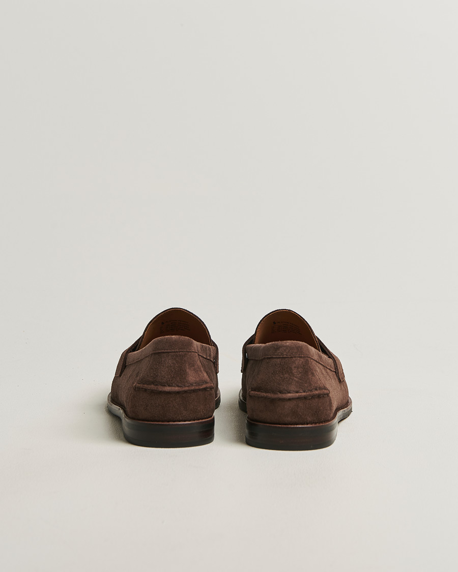 Men | Loafers | Polo Ralph Lauren | Alston Suede Penny Loafers Dark Brown