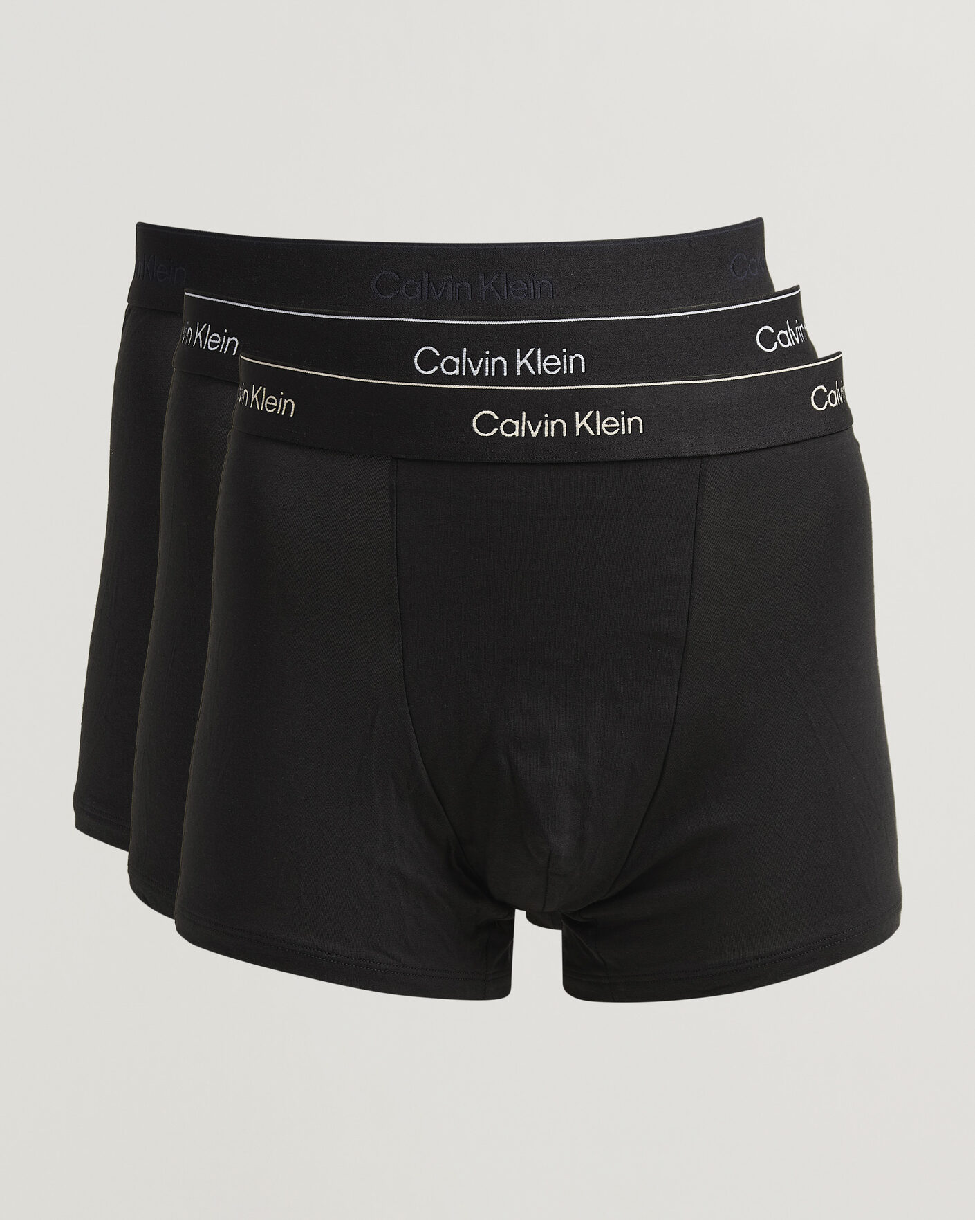 Men | Underwear & Socks | Calvin Klein | 3-Pack Icon Cotton Stretch Relaxed Trunk Black