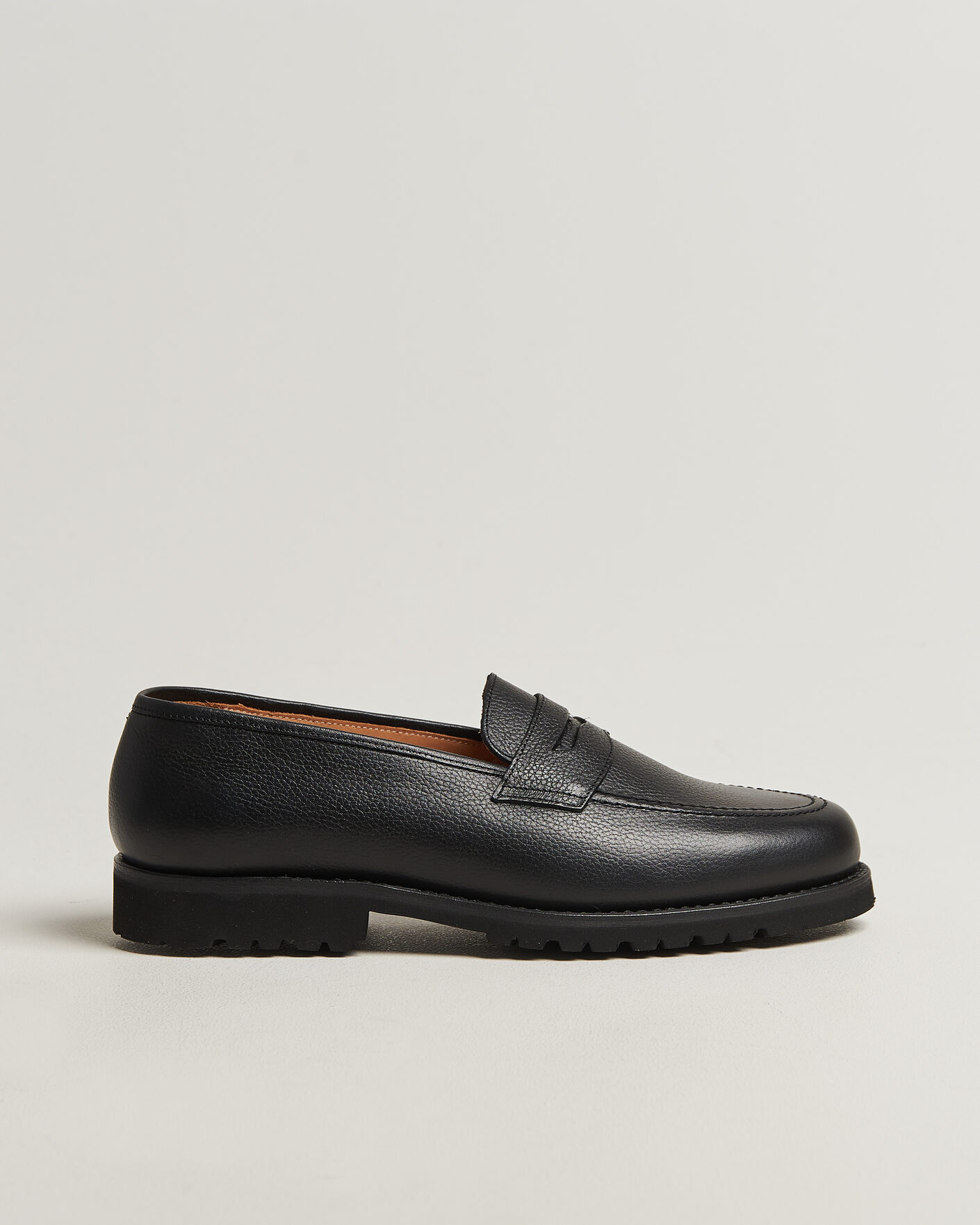 Men | Loafers | Myrqvist | Stenhammar II Vibram Loafer Black Grained Calf