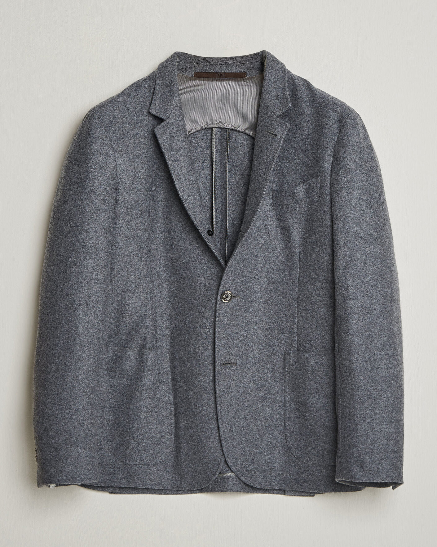 Men | Blazers | Fedeli | Cashmere Flannel Jacket Grey Melange