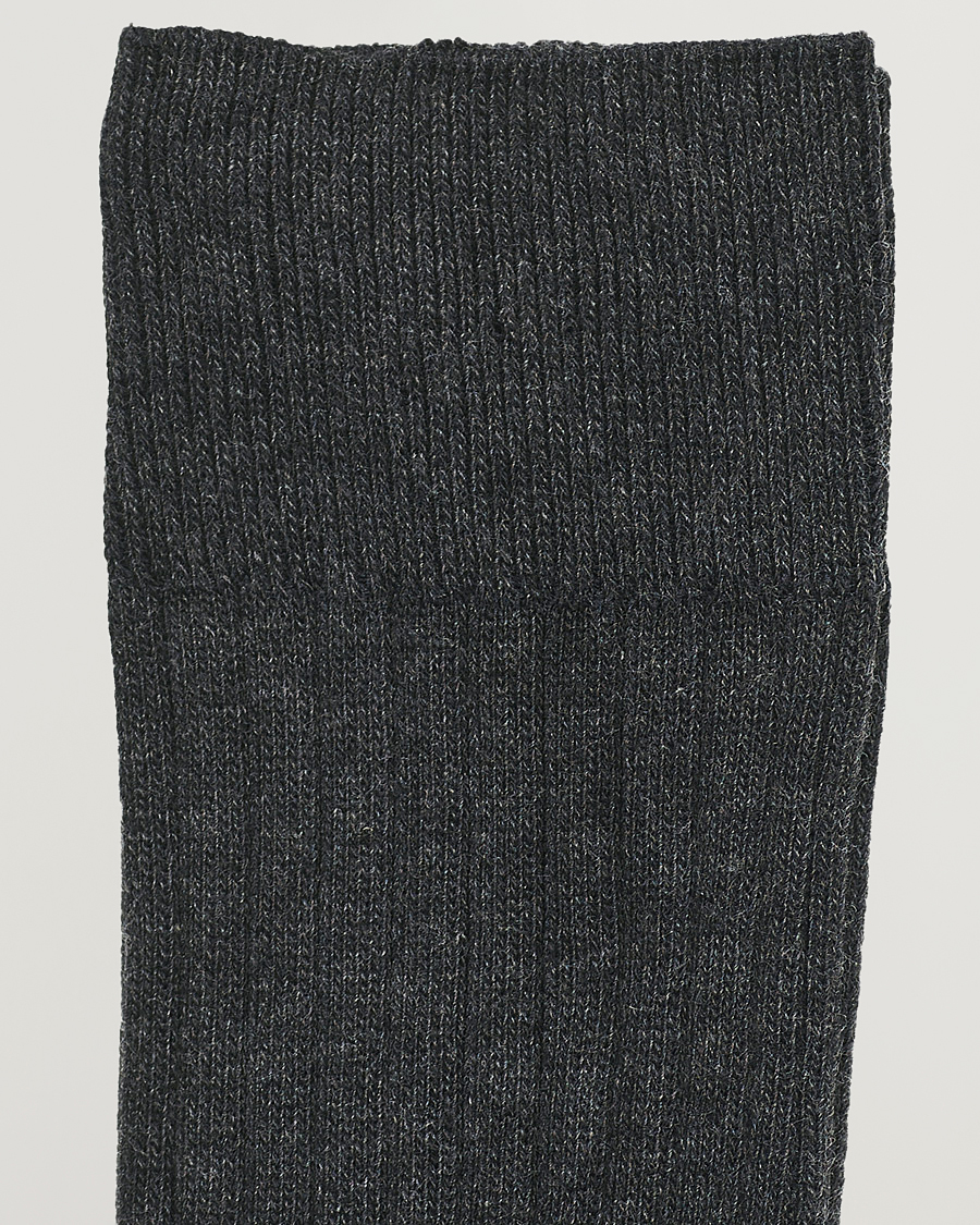 Men | Amanda Christensen | Amanda Christensen | 6-Pack True Cotton Ribbed Socks Antracite Melange