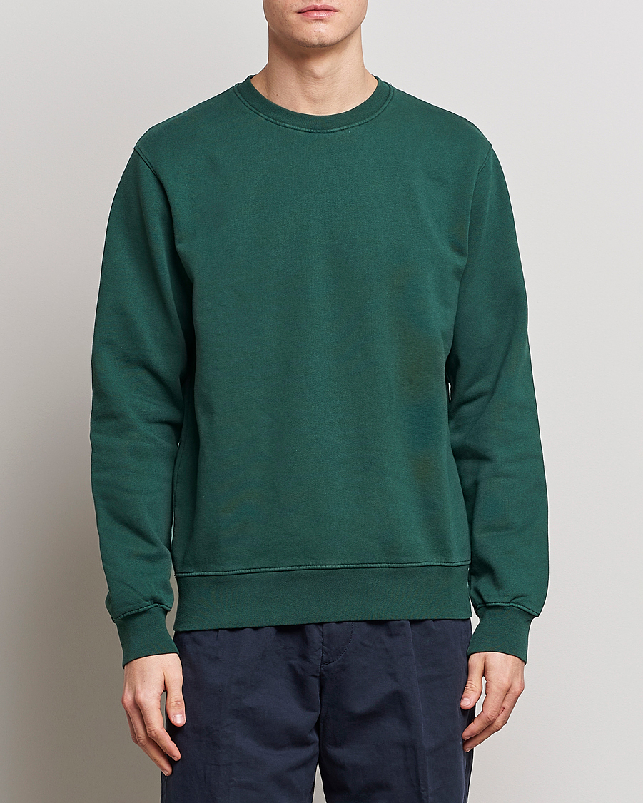 Men | Clothing | Colorful Standard | 2-Pack Classic Organic Crew Neck Sweat Navy Blue/Emerald Green