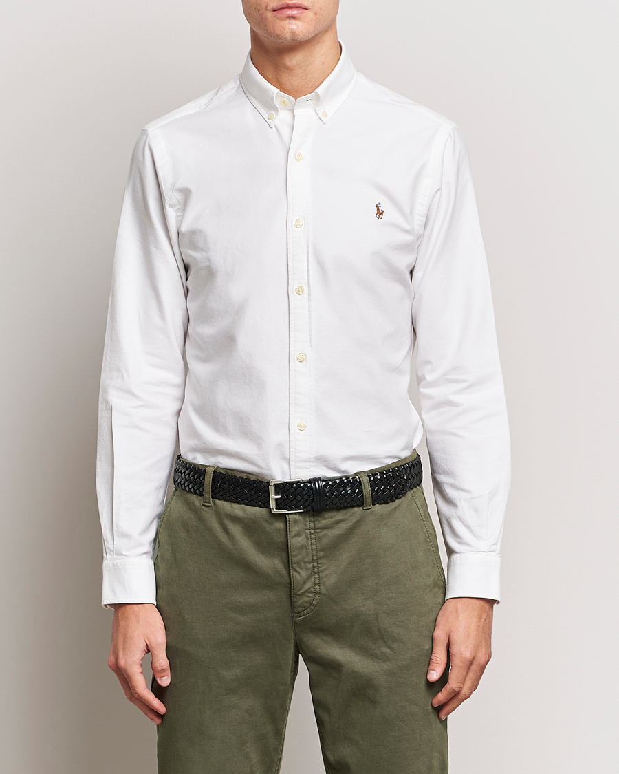 Men | Departments | Polo Ralph Lauren | 2-Pack Slim Fit Shirt Oxford White/Stripes Blue