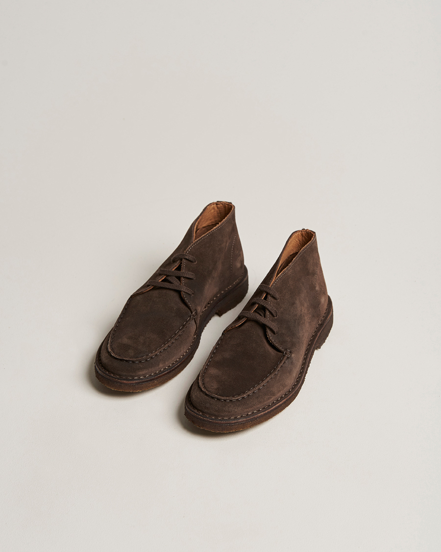 Men | Shoes | Drake\'s | Crosby Moc-Toe Suede Chukka Boots Dark Brown