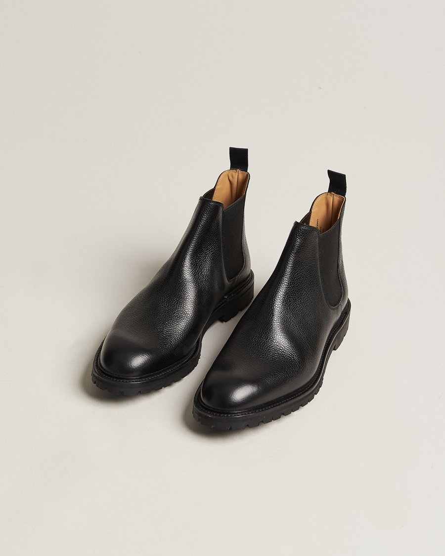 Men | Shoes | Crockett & Jones | Chelsea 11 Black Calf Grained