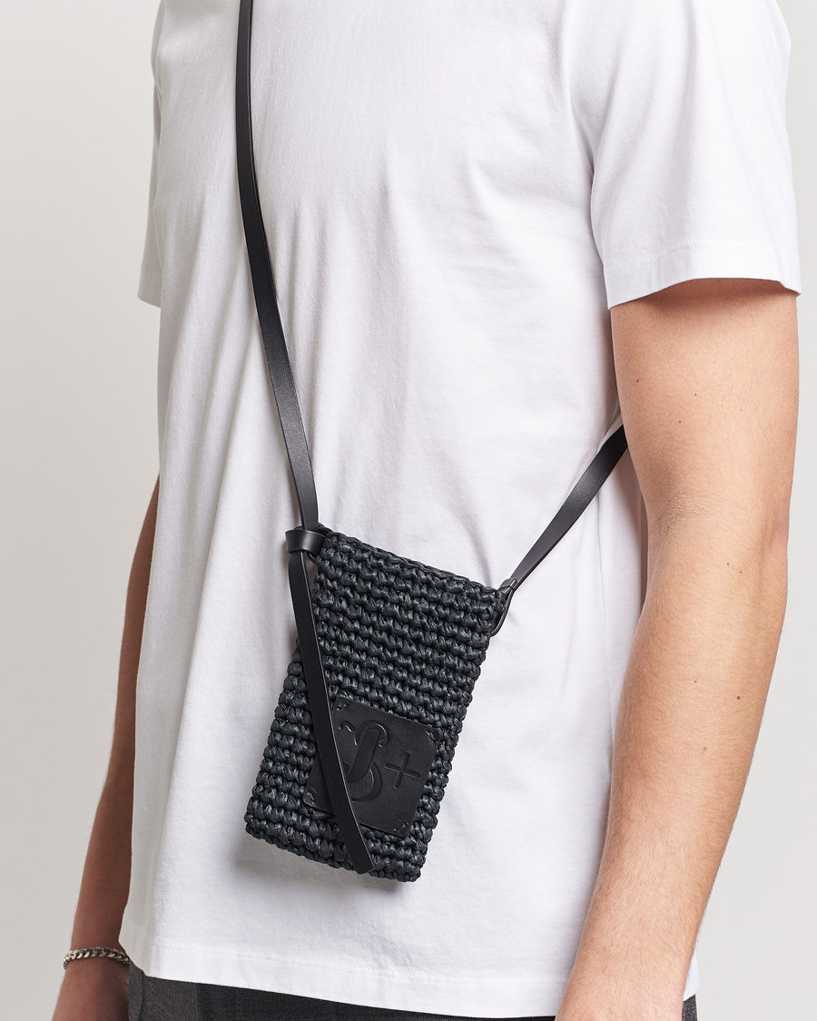 Men | Shoulder Bags | Jil Sander | Crochet Phone Pocket Black