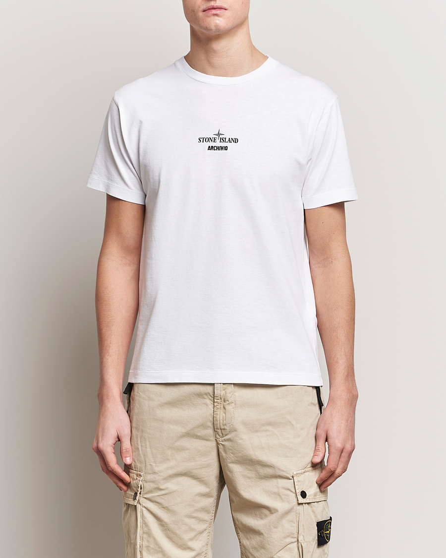 Men | Clothing | Stone Island | Archivio Print T-Shirt White