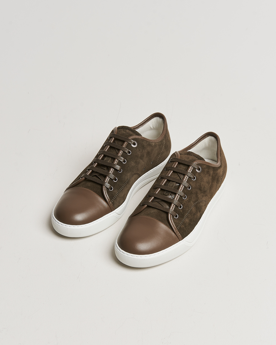 Men | Shoes | Lanvin | Nappa Cap Toe Sneaker Khaki