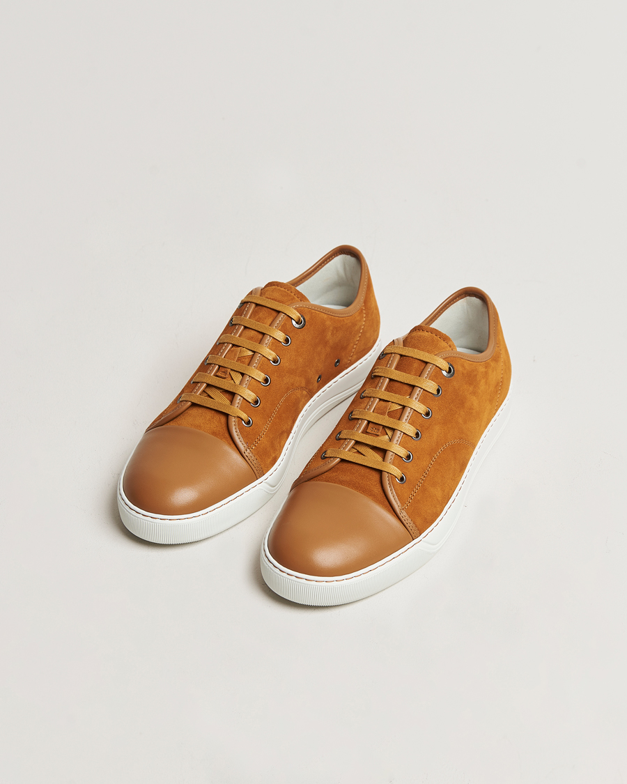 Men | Shoes | Lanvin | Nappa Cap Toe Sneaker Brown