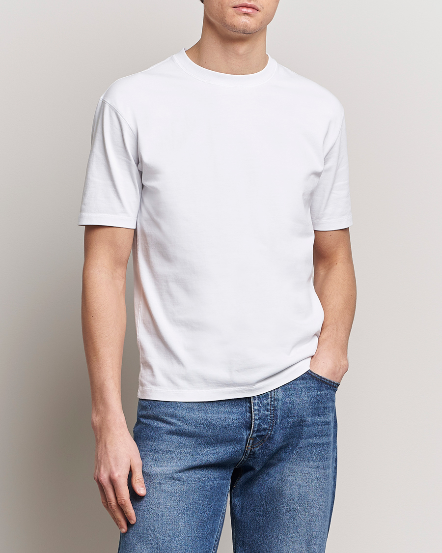 Men | Clothing | Drake\'s | Bird Graphic Print Hiking T-Shirt White