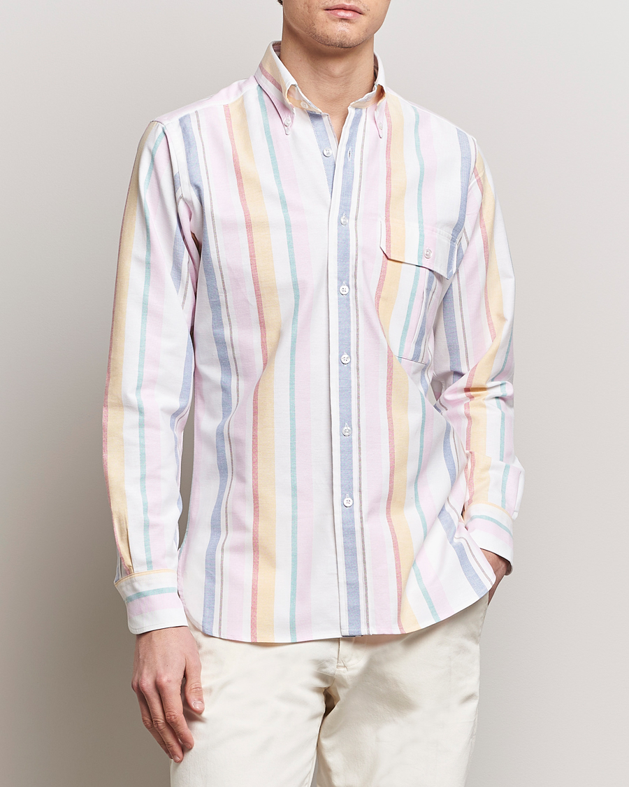 Men | Clothing | Drake\'s | Multi Stripe Oxford Shirt Multi