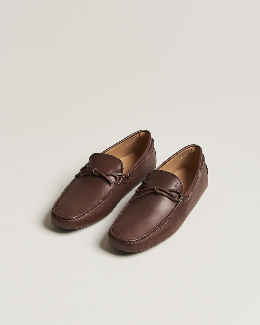 Men | Shoes | Tod's | Lacetto Gommino Carshoe Dark Brown Calf