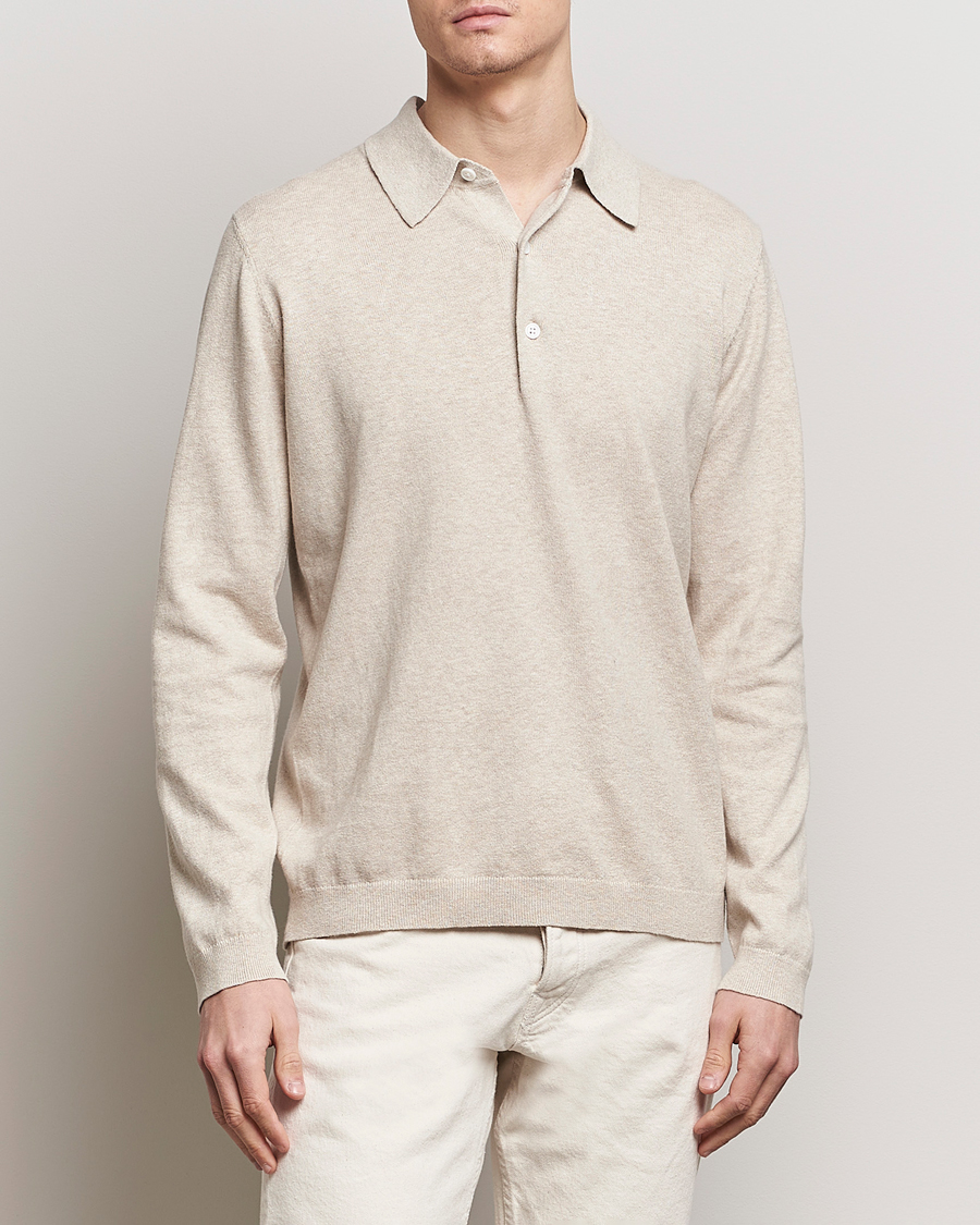 Men | A Day's March | A Day\'s March | Ambroz Cotton/Linen Polo Sand