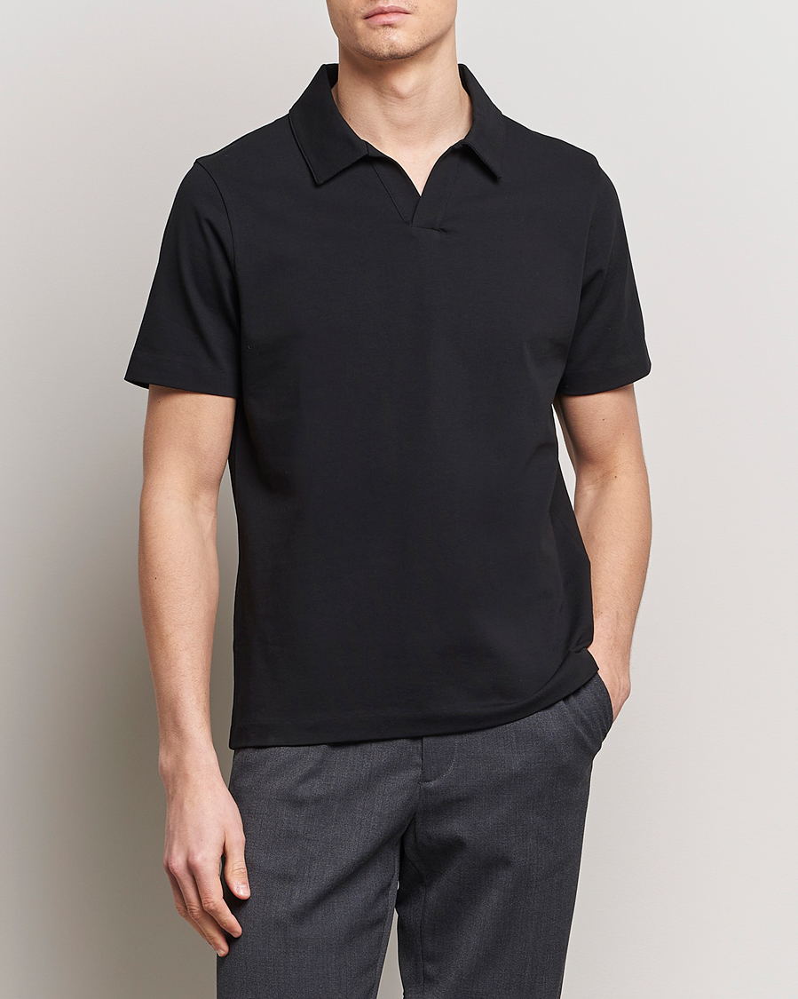Men | Short Sleeve Polo Shirts | A Day\'s March | Greylock Jersey Polo Black
