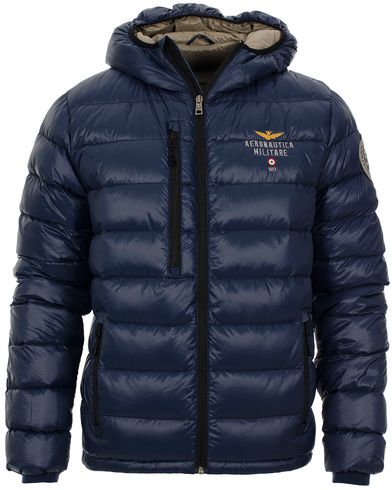 Aeronautica Militare Giubbino Down Jacket Navy at CareOfCarl.com