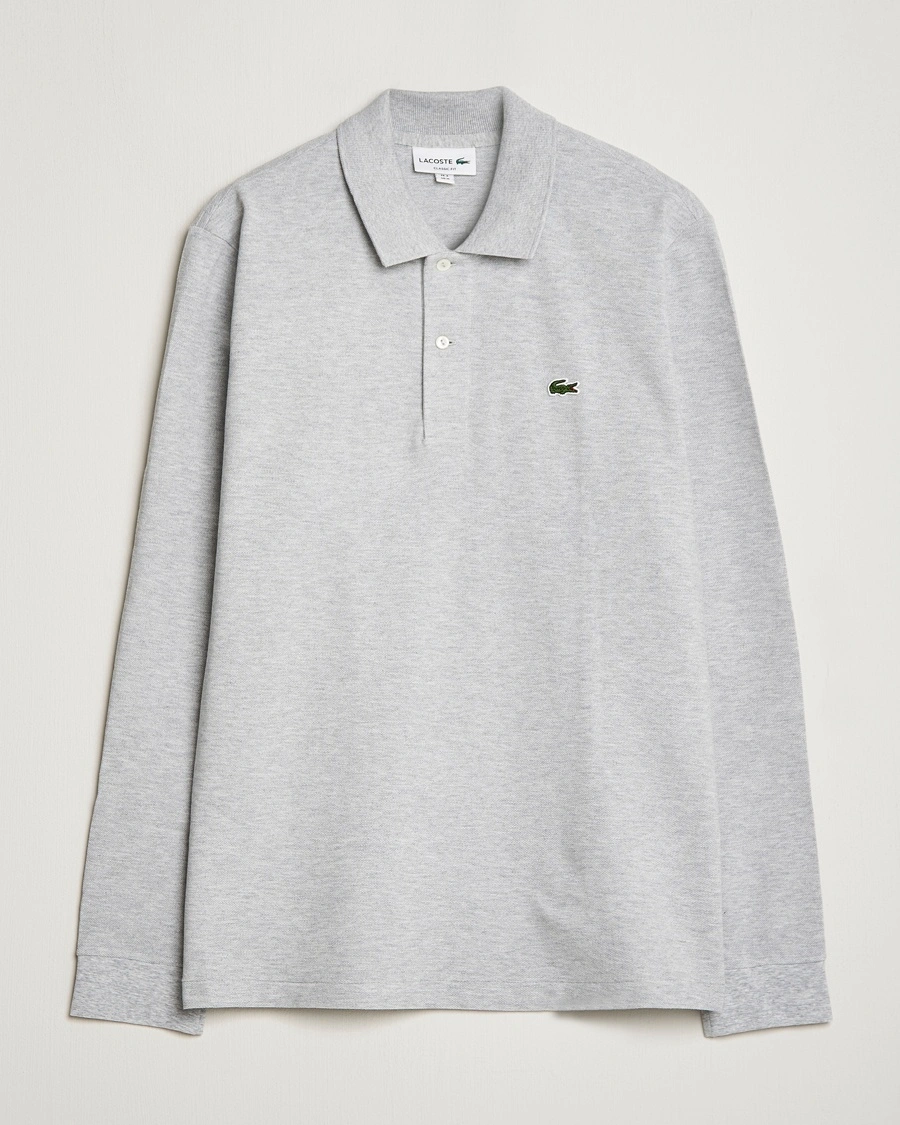 Lacoste Original Long Sleeve Polo Piké Silver Chine – Grey